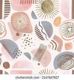 Abstract modern seamless pattern. Simple shapes on background. - Powered by Shutterstock - Get 15% off with code: PIKWIZARD15