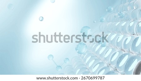 Abstract Molecular Structure Background. 3d illustration