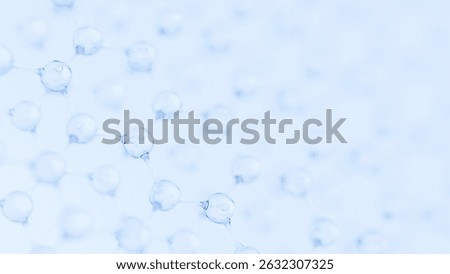 Abstract Molecule and Atom Structure Model - Science, Medical Background, Skincare Technology, and Cosmetic Innovation. 3d rendering.