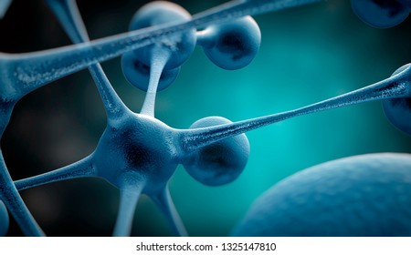 abstract the molecule of the close-up 3D Rendering 3D Illustration