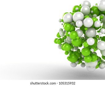 Abstract Molecules 3d Render