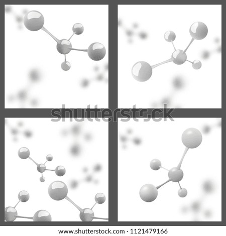Abstract molecules design. Molecular structure. Graphic 3d illustration for your design