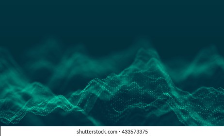 Abstract Molecural background. Particles. Wave background. Futuristic Background. Poligonal waves. Brain waves. Science background. Space abstract. Cells background. Triangular. Shape background