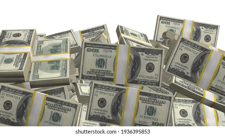 Abstract Money Stacks Background 3d render