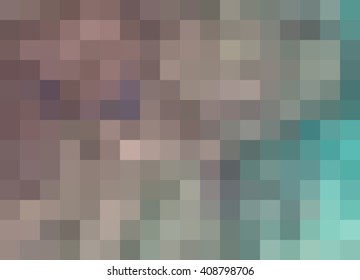 Abstract Mosaic Background, shades of rosy taupe and aqua blue, pixels background, mosaic, abstract background, illustration background