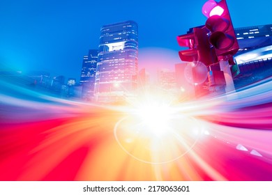 Abstract Motion Speed  Effect In City