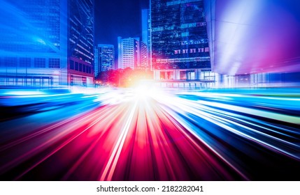 Abstract Motion Speed  Effect In City