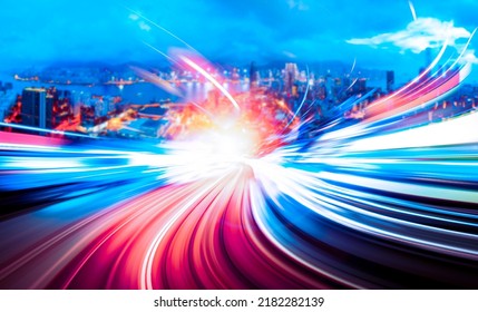 Abstract Motion Speed  Effect In City