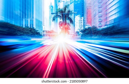 Abstract Motion Speed  Effect In City