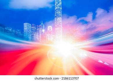 Abstract Motion Speed  Effect In City