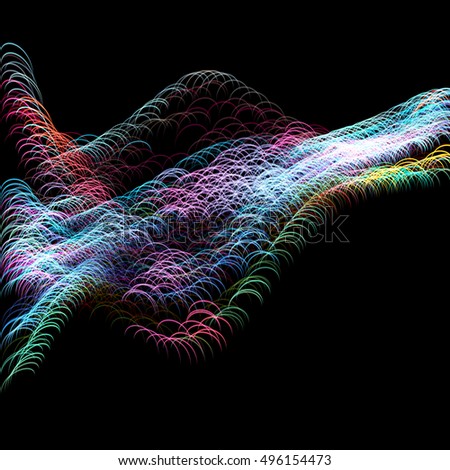 abstract movement dotted lines wavy concept stock illustration