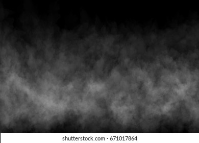 Abstract Movement Of Smoke Or Fog On Black Background