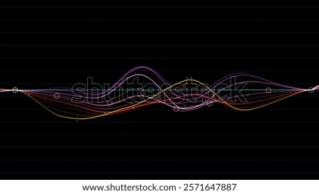 Abstract multi colored curve chart.