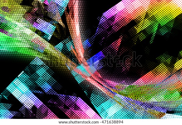 Abstract Multicolor Background Motion Blur Copy Stock Illustration