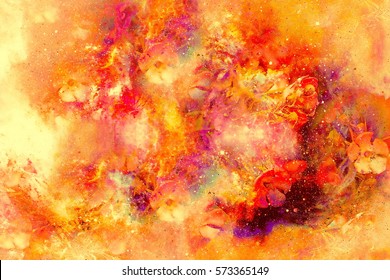 abstract multicolor flower motive