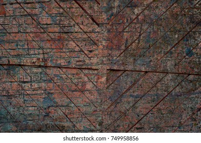 Abstract multicolor grunge background with abstract colored texture. Various color pattern elements. Old  vintage scratches, stain, paint splats, brush strokes, dots, spots. Weathered wall backdrop