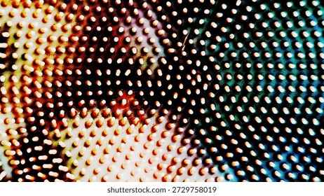 Abstract Multicolor LED Light Dots Background Futuristic Digital Technology Pattern