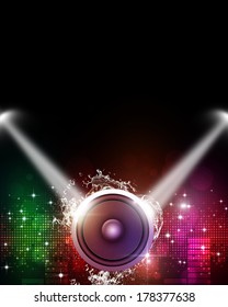 abstract multicolor music background for active parties