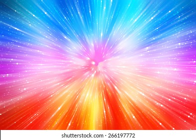 Abstract Multicolored Background. Explosion Star.