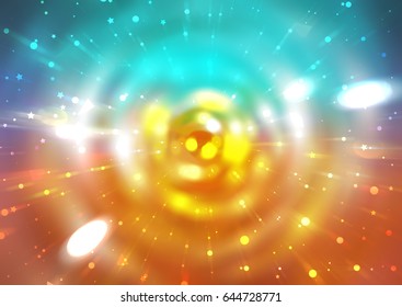 Abstract multicolored background. Explosion star. illustration digital.