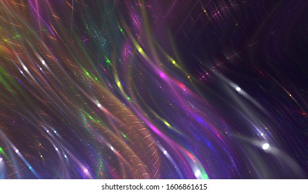 Abstract multicolored elegant background with glitter and waves. Abstract background with rays. Beautiful abstract ilustration motion.
