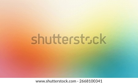 Abstract multicolored gradient blurs smoothly, showcasing a spectrum of pastel colors blending seamlessly, creating a soft, peaceful and versatile backdrop suitable for various designs.