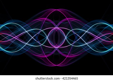 abstract multicolored wavy symmetrical pattern