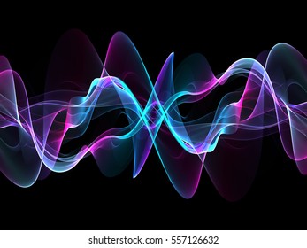 abstract multicolored wavy symmetrical pattern