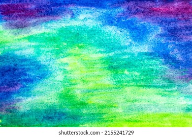 Abstract multicoloured watercolor paper textured illustration for grunge templates design, vintage card. Wet effect hand drawn canvas aquarelle background