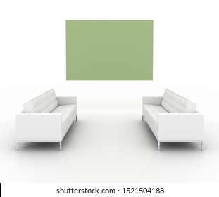 Abstract Museum Interiors, Copy Space Mockup Illustration, Original 3d Rendering