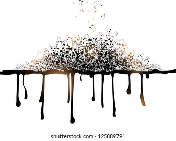 Abstract Music Background With Notes