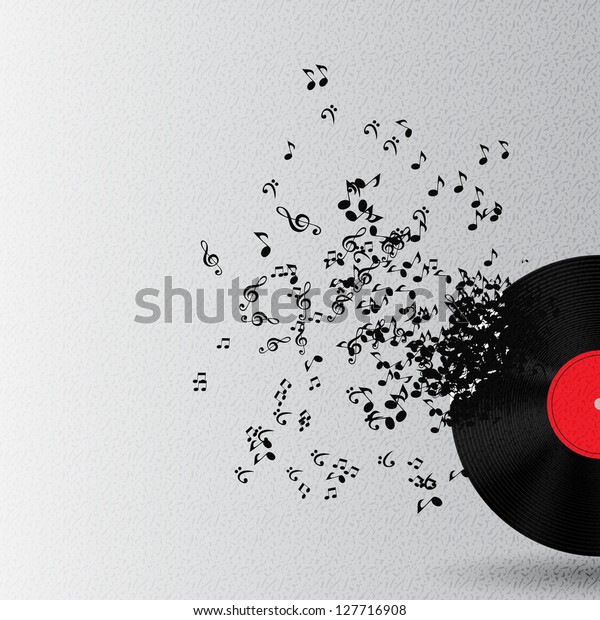 Abstract music background Raster version illustration for your design
