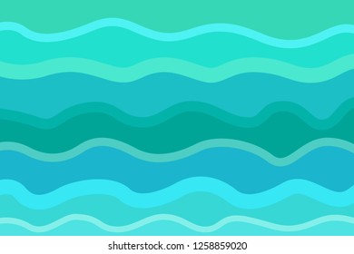 Abstract Nautical Wallpaper Surface Wavy Sea Stock Illustration ...