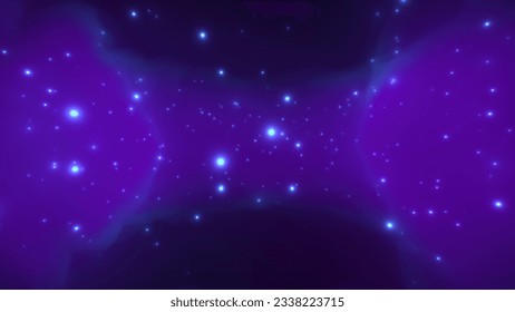 Abstract nebula with stars. Computer generated 3d render. 3D Illustration