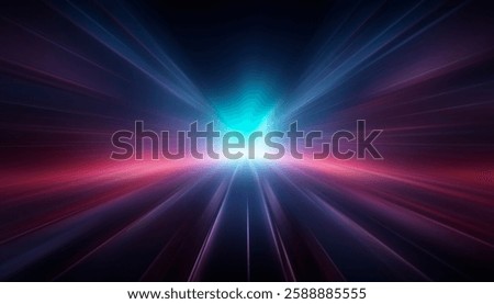 Abstract neon background, neon explosion, light movement, rays.