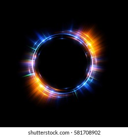 Abstract Neon Background Luminous Swirling Glowing Stock Illustration ...