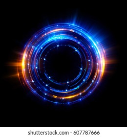 Abstract Neon Background Luminous Swirling Glowing Stock Illustration ...