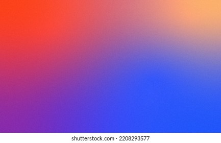 Abstract Neon Color Gradient Modern Blurred Background. Blue, Red,purple Grainy Texture Overlay. Flashes Of Spots Of Light. Vibrant Texture Wallpaper. Mysterious Colorful Banner