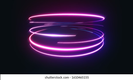 Abstract Neon Light Streaks Animation Loop/
4k Animation Of An Abstract Background With Shining Neon Light Strokes Following Circular Ring Motion Path