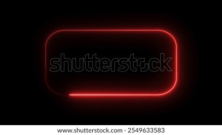 Abstract neon rectangle border illustration.