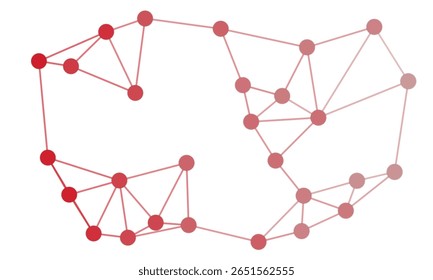Abstract Network Connection Background with Modern Geometric Dots and Lines