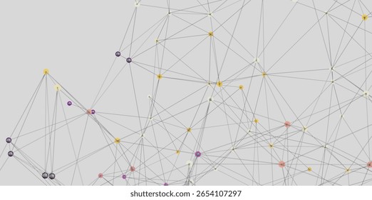 Abstract Network Connection, Complex Data Visualization