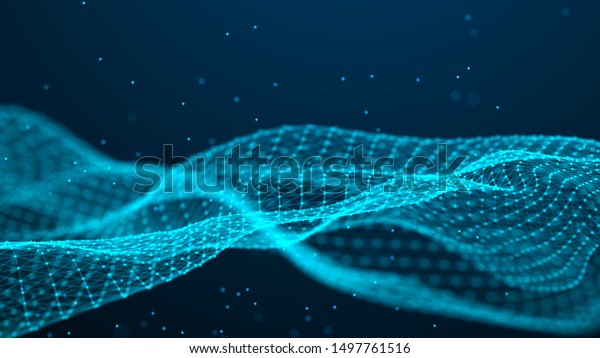 Abstract Network Connection Data Technology Illustration Stock ...