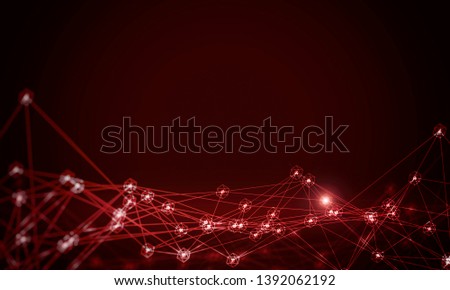 Abstract network connection. Structure big data. Digital background. 3d rendering