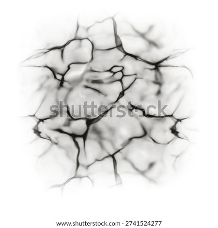 Abstract network pattern forming distressed texture on white background