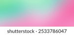 Abstract noisy gradient background in green and pink colors. Color palette, colorful pattern with a soft noise effect. Holographic blurred grainy gradient banner texture