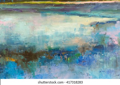 Abstract oil  painting background. Oil on canvas texture.Hand drawn oil painting.Color texture. Fragment of artwork. Brushstrokes of paint. Modern art. Contemporary art. Colorful canvas. 