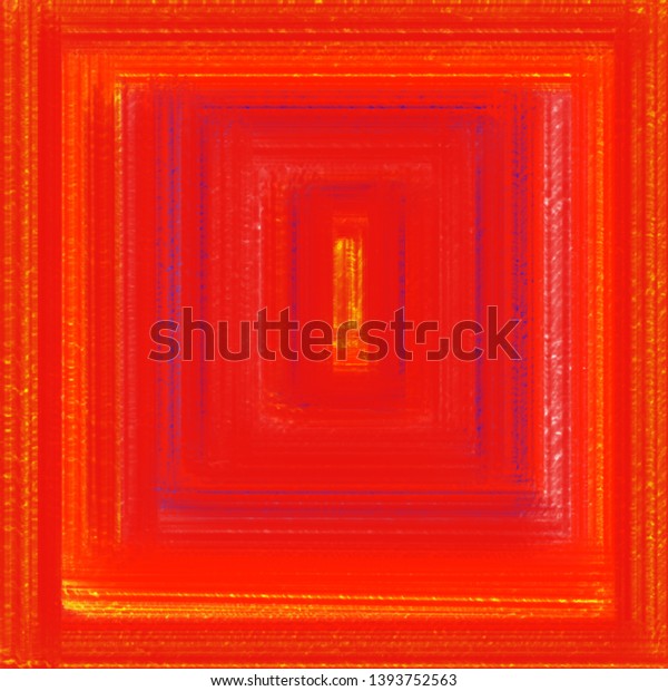 Abstract oil painting squares grunge\
background in red color with little bit of yellow and\
blue.