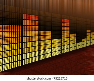abstract orange equalizer background