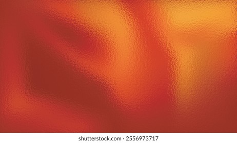 Abstract orange foil texture background, glass effect, orange metallic foil, copy space. Perfect for printing